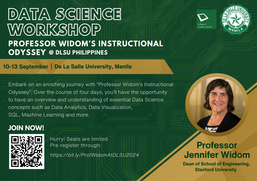 Data Science Workshop: Professor Widom's Instructional Odyssey @ DLSU Philippines