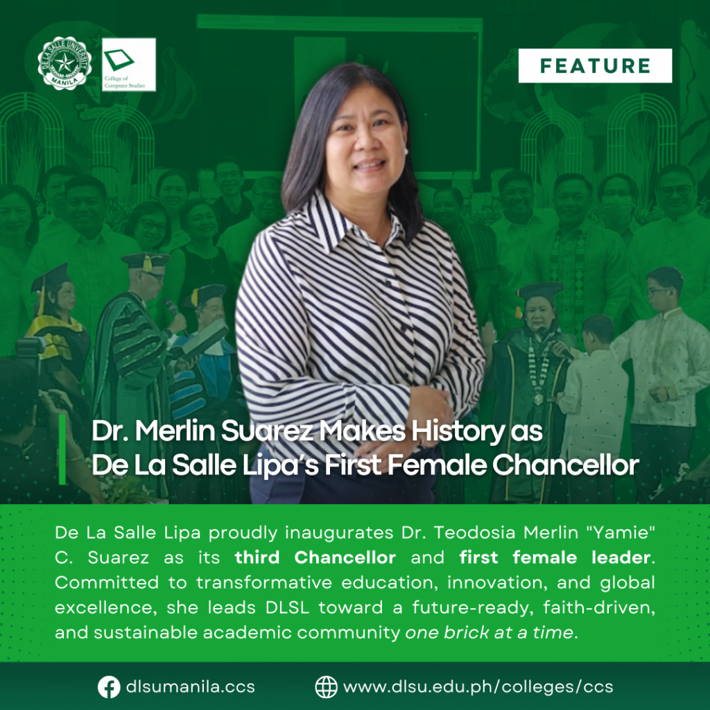 Dr. Merlin Suarez Makes History as De La Salle Lipa’s First Female Chancellor