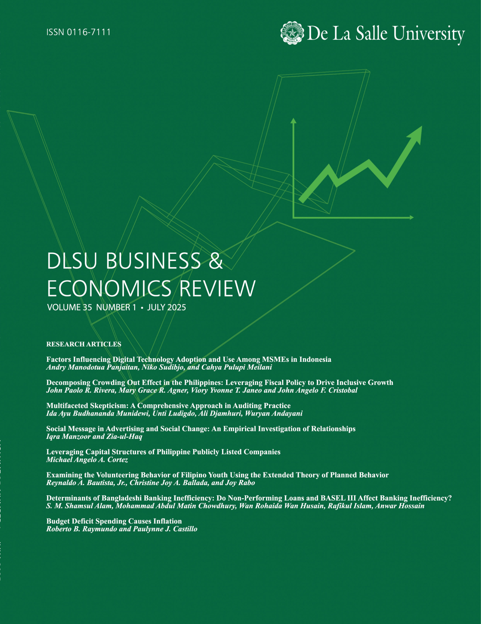 BER Volume 35 Number 1 Cover